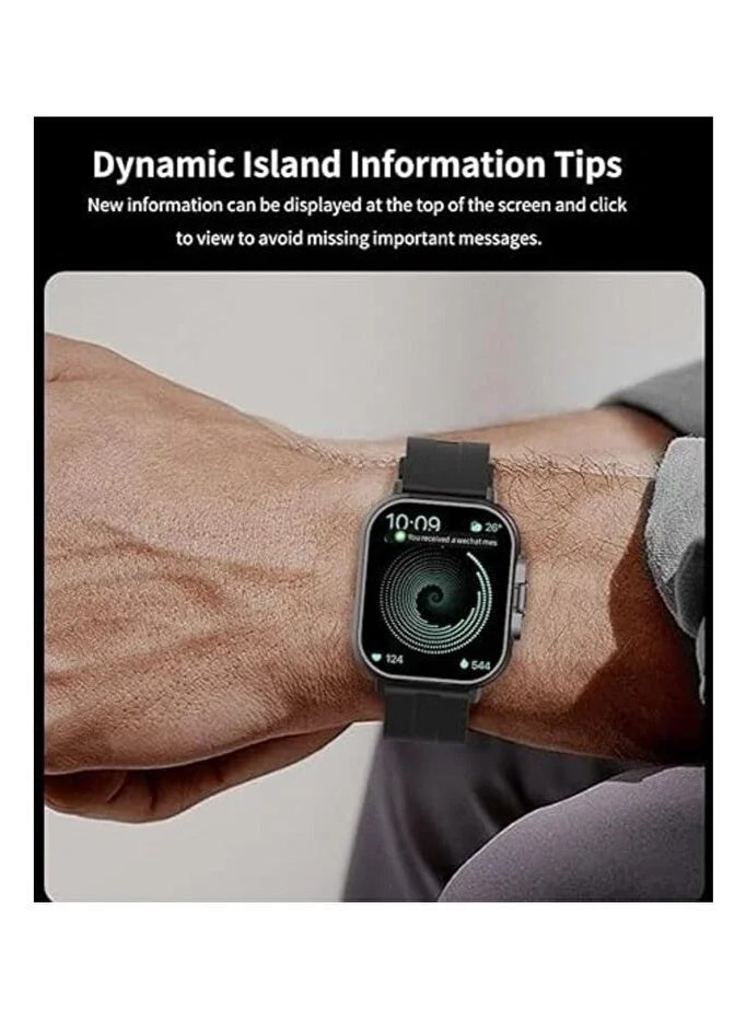 Smartbarry A70 Smart Watch with Built-in Wireless Earbuds 2-in-1 Fitness Tracker Bluetooth Calling and Health Monitor Black - Image 3